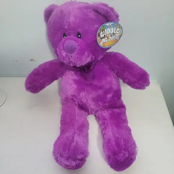 Kelly Toy Kuddle Me 17" Purple Bear Plush  33126-2PL6 - Picture 5 of 6